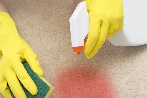 Professional commercial carpet cleaning in a Hatch End office reception area